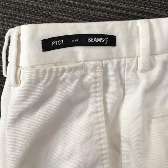 PT01 - PT01 ピーティーゼロウーノ 白 パンツ BEAMS F EVO FIT 42の