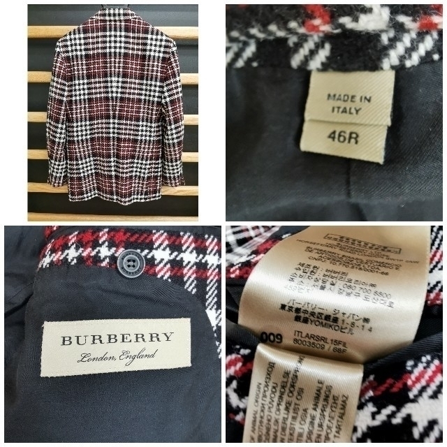 BURBERRY - 新品未使用 バーバリー チェック ツイードジャケット の BURBERRY - 新品未使用 バーバリー チェック ツイードジャケット の