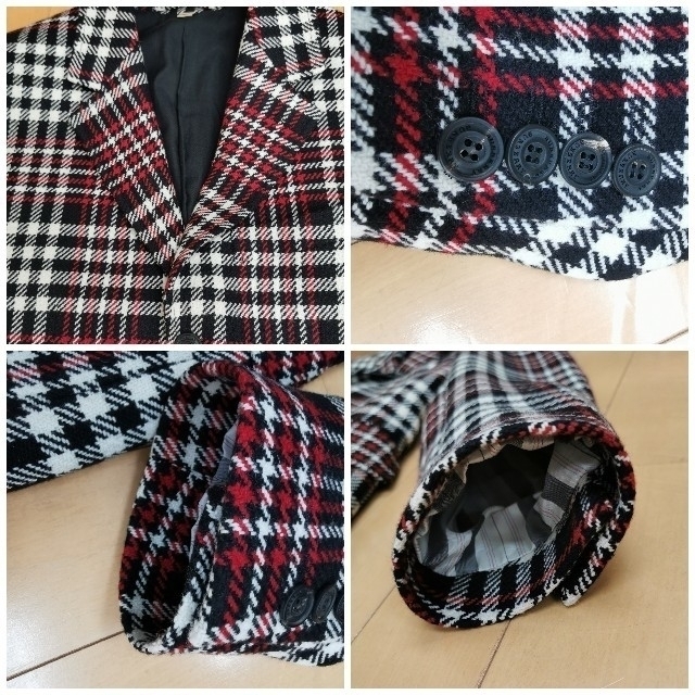 BURBERRY - 新品未使用 バーバリー チェック ツイードジャケット の BURBERRY - 新品未使用 バーバリー チェック ツイードジャケット の