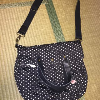 ルートート(ROOTOTE)の値下げ☆ルートバック☆ショルダー手提げ２ウェイ☆ドット柄(ショルダーバッグ)