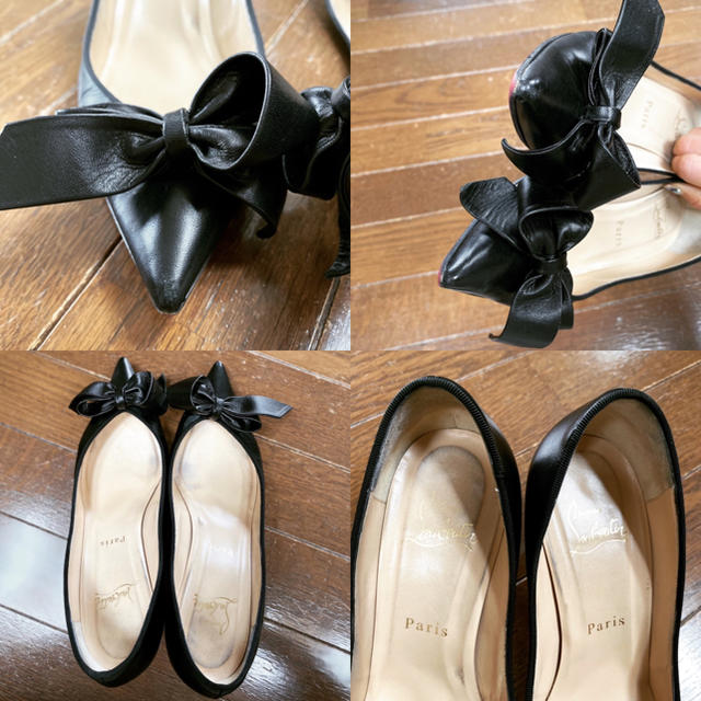 Christian Louboutin(クリスチャンルブタン)のクリスチャンルブタン　パンプス　ブラック  6㎝ヒール　37 1/2 レディースの靴/シューズ(ハイヒール/パンプス)の商品写真
