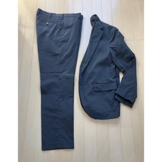 ユニクロ(UNIQLO)のUNIQRO 感動 セットアップ スーツ ネイビー JK:L /PW:85(セットアップ)