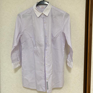 アオヤマ(青山)の洋服の青山　七分袖シャツ　オフィスカジュアル　スーツ　紫(シャツ/ブラウス(長袖/七分))