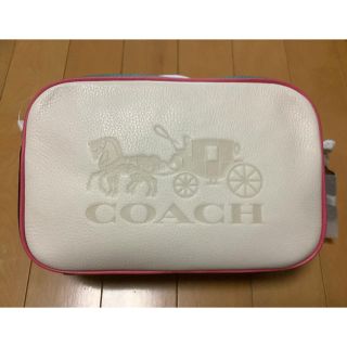 新品■coach コーチ ジェス クロスボディ バッグ アイボリーダブルジッパー