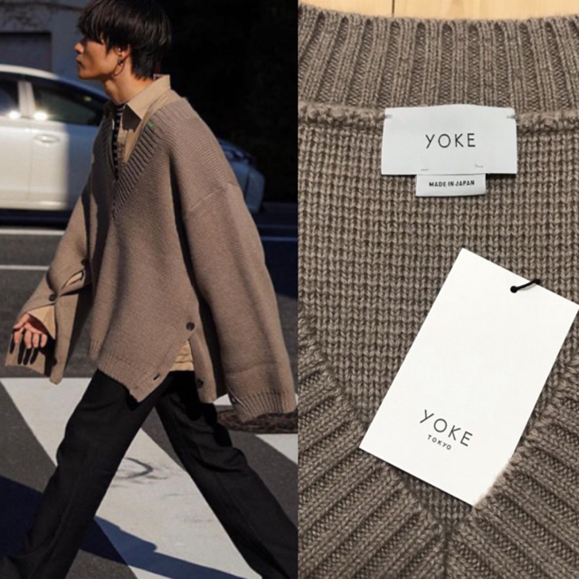 yoke ヨーク 19AW 5G MILANO RIB V-NECK KNITトップス