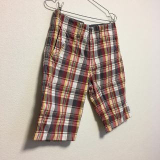 バックナンバー(BACK NUMBER)のRight-on ショートパンツ　メンズ　マドラスチェック　ハーフパンツ(ショートパンツ)