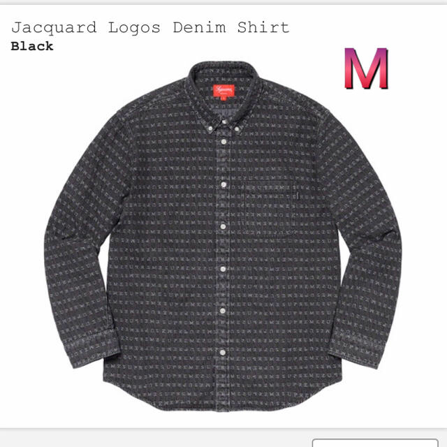 Supreme Jacquard Logos Denim Shirt Black