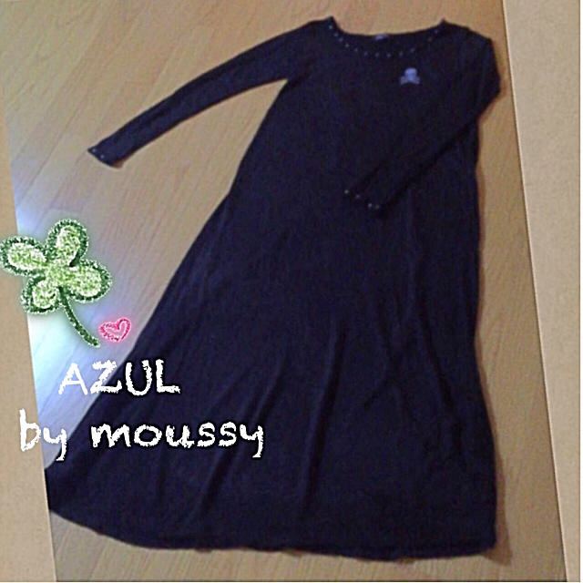 AZUL by moussy(アズールバイマウジー)のAZUL ❤︎スカル ロングワンピ レディースのワンピース(ロングワンピース/マキシワンピース)の商品写真