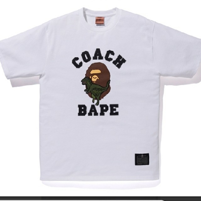 A BATHING APE® × COACH 新品 白Tシャツ' 【特価】 49.0%割引 ...