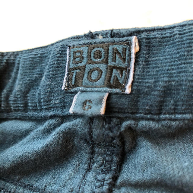 Bonpoint(ボンポワン)のBonton ダークグリーン　コーデュロイ　パンツ　6ans 110cm キッズ/ベビー/マタニティのキッズ服女の子用(90cm~)(パンツ/スパッツ)の商品写真