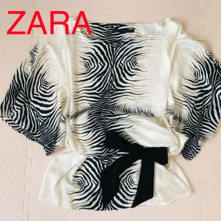 ザラ(ZARA)のZARA トップス ゼブラ柄(シャツ/ブラウス(半袖/袖なし))