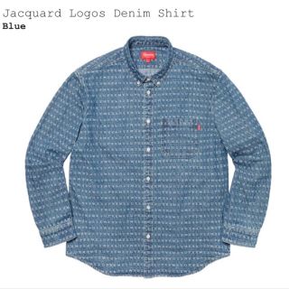 シュプリーム(Supreme)の【新品】supreme Jacquard Logos Denim Shirt(シャツ)