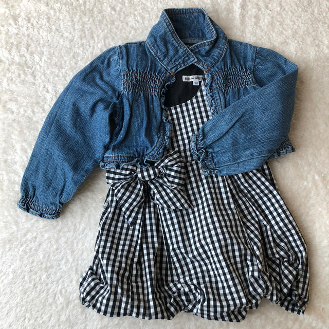 BeBe(ベベ)のベベ　ワンピース　90・デニムボレロ　95 キッズ/ベビー/マタニティのキッズ服女の子用(90cm~)(ワンピース)の商品写真