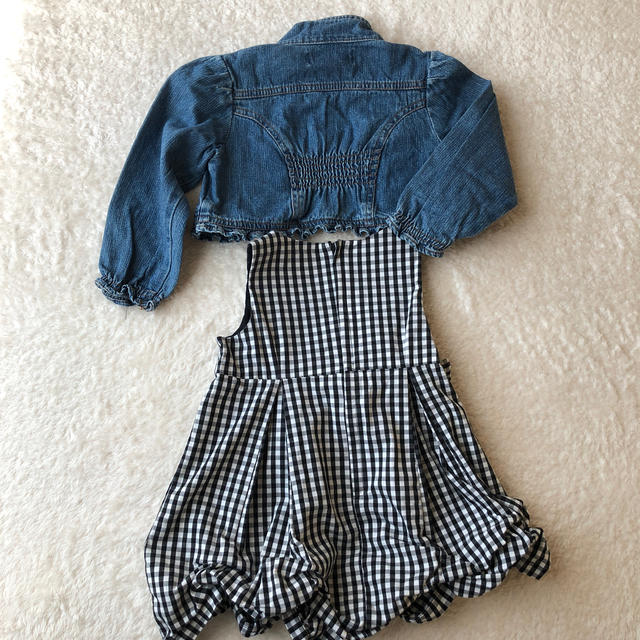 BeBe(ベベ)のベベ　ワンピース　90・デニムボレロ　95 キッズ/ベビー/マタニティのキッズ服女の子用(90cm~)(ワンピース)の商品写真