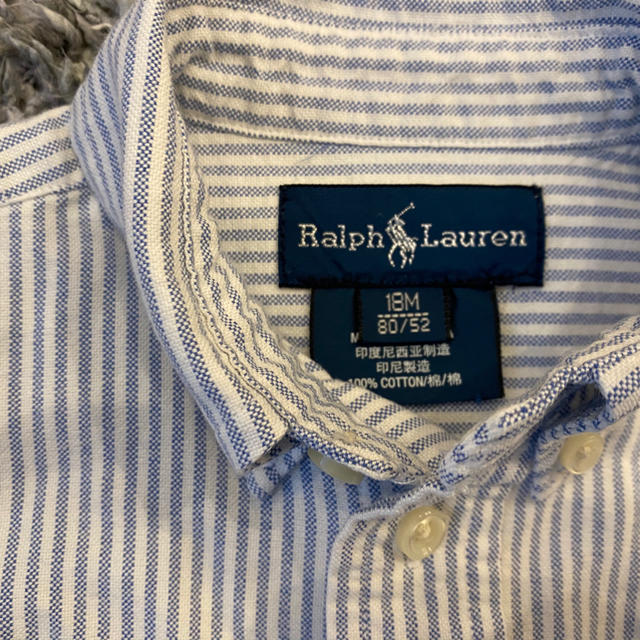 POLO RALPH LAUREN(ポロラルフローレン)のラルフローレン　シャツ　80cm キッズ/ベビー/マタニティのベビー服(~85cm)(シャツ/カットソー)の商品写真