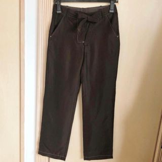 アンユーズド(UNUSED)のunused 18s/s ステッチシルクパンツ　ブラウン(カジュアルパンツ)