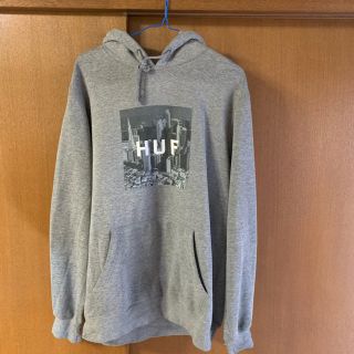 26【コムドットゆうた着用】FR2♤HUF　限定コラボパーカー　グレー　人気L