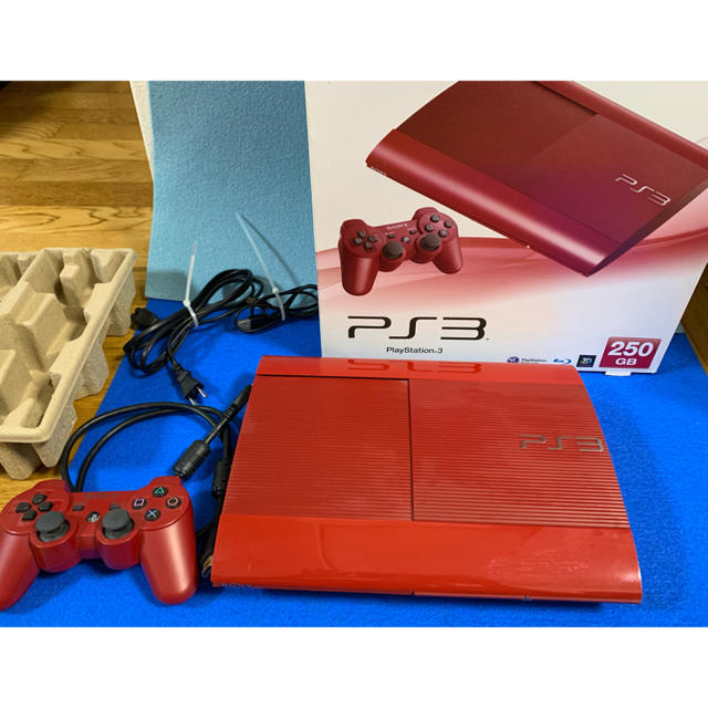 【完動品】PlayStation3 本体　赤　250GB HDMIのおまけ付き！