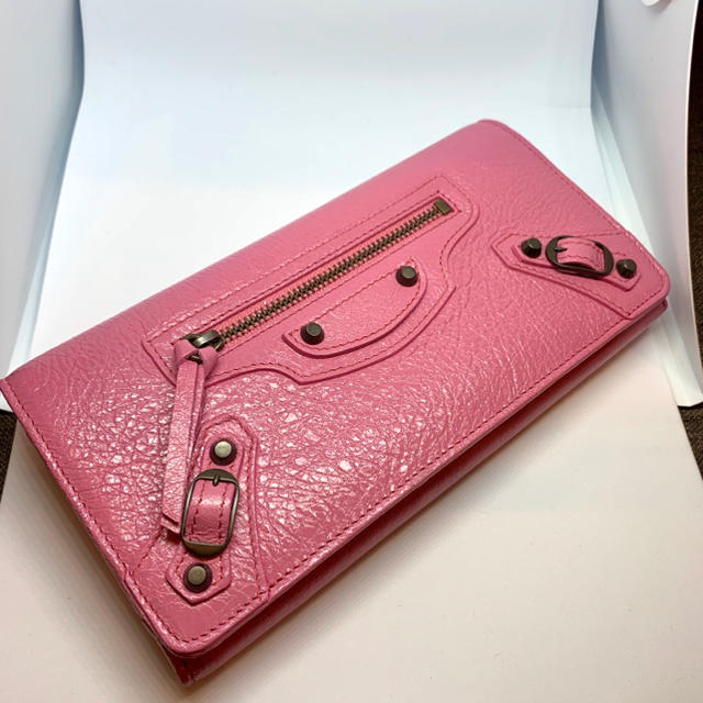 BALENCIAGA - 【新品】BALENCIAGA バレンシアガ 長財布 ピンクの BALENCIAGA - 【新品】BALENCIAGA バレンシアガ 長財布 ピンクの