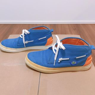 ラコステ(LACOSTE)のラコステ　スニーカー　ハイカット　ブルー　UK8  EUR42 USA9(スニーカー)