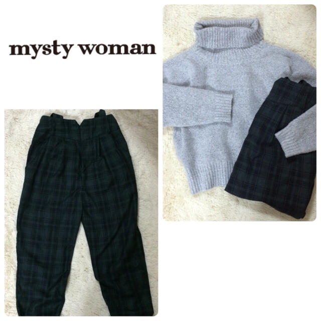 mysty woman(ミスティウーマン)のmystywoman チェックパンツ レディースのパンツ(カジュアルパンツ)の商品写真