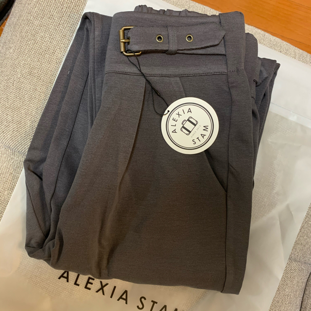 ALEXIA STAM(アリシアスタン)のDouble Belted Pants Charcoal レディースのパンツ(カジュアルパンツ)の商品写真