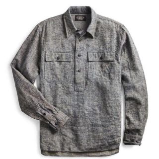 ダブルアールエル(RRL)の新品*RRL*リネン ポップオーバー ワークシャツ*M*　ダブルアールエル(シャツ)