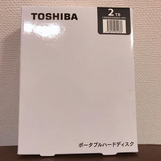 トウシバ(東芝)の新品 TOSHIBA ポータブルハードディスク2TB HDAD20AK3-FP(PC周辺機器)