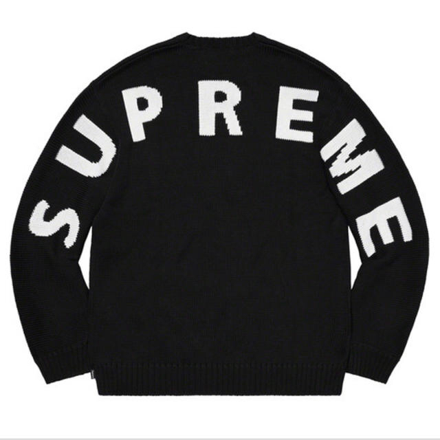 supreme back logo sweater シュプリーム ロゴ M - ニット/セーター