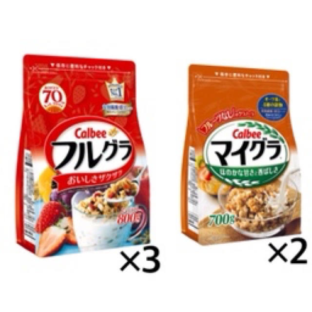 カルビー(カルビー)のフルグラ　マイグラ　5袋セット 食品/飲料/酒の食品(米/穀物)の商品写真