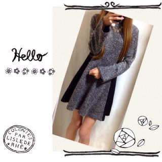 セシルマクビー(CECIL McBEE)のM♡セシル♡美品♡ブークレニットワンピ♡(ミニワンピース)