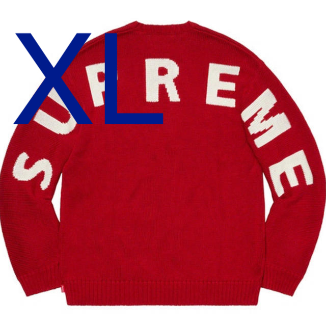 ニット/セーターsupreme back logo sweater red XL