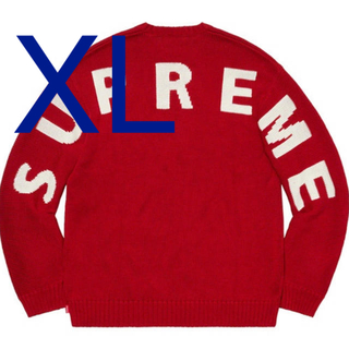 supreme back logo sweater XL