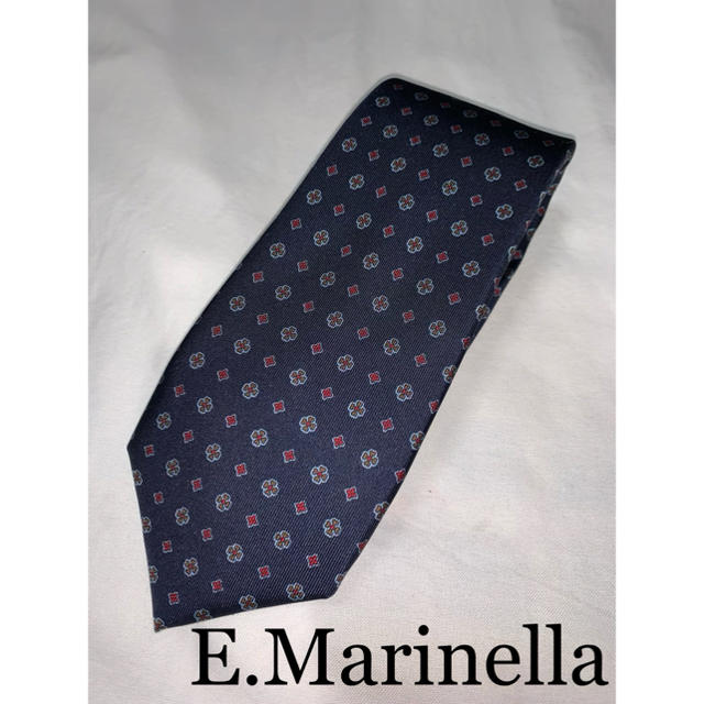 TIE YOUR TIE(タイユアタイ)のセッテピエゲ ネクタイ マリネッラ E.Marinella ネイビー メンズのファッション小物(ネクタイ)の商品写真