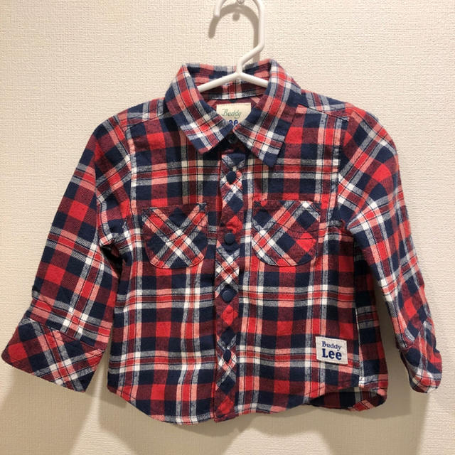 Buddy Lee(バディーリー)のBuddy Lee ベビー チェック柄シャツ 80cm レッド 12～18ヶ月 キッズ/ベビー/マタニティのベビー服(~85cm)(シャツ/カットソー)の商品写真