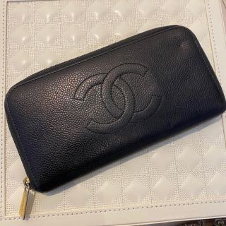 シャネル(CHANEL)のCHANEL キャビアスキンジップ長財布(財布)