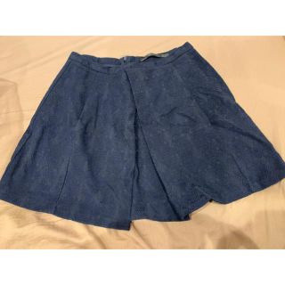 ザラ(ZARA)のzara ネイビー　フレアスカート(ミニスカート)