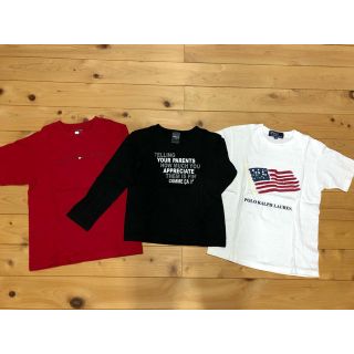 ポロラルフローレン(POLO RALPH LAUREN)の☆値下げしました！3枚　ラルフ130白・トミー7赤・コムサ130黒　まとめ売り(Tシャツ/カットソー)