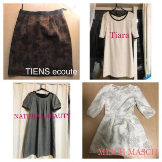 ティアラ(tiara)のtiara、misch maschなどワンピース&スカート4点まとめ売り(セット/コーデ)