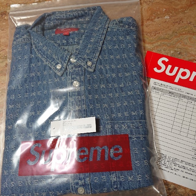 Supreme(シュプリーム)のSupreme20ss Jacquard Logos Denim Shirt L メンズのトップス(シャツ)の商品写真