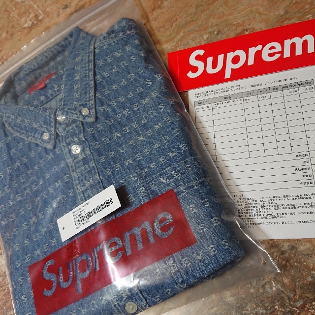 Supreme(シュプリーム)のSupreme20ss Jacquard Logos Denim Shirt L メンズのトップス(シャツ)の商品写真