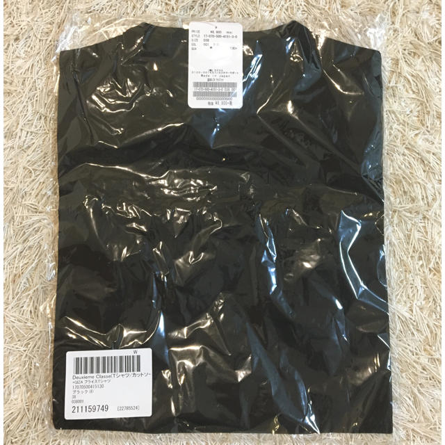 DEUXIEME CLASSE(ドゥーズィエムクラス)のドゥーズィエムクラス  新品未使用フライスTシャツ　ブラック　38 レディースのトップス(Tシャツ(半袖/袖なし))の商品写真