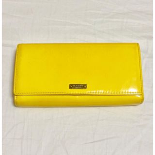 ケイトスペードニューヨーク(kate spade new york)のKate Spade New York  ケイトスペード 長財布 エナメル 黄色(財布)