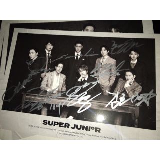 スーパージュニア(SUPER JUNIOR)のスーパージュニア　サイン　直筆　A4ポスター(K-POP/アジア)