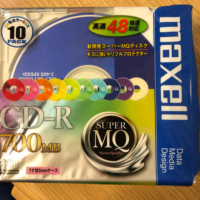 maxell(マクセル)のCD-R 700MB ９枚未使用　maxell スマホ/家電/カメラのPC/タブレット(PC周辺機器)の商品写真