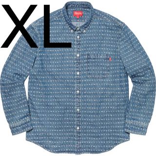 シュプリーム(Supreme)の希少XL Supreme Jacquard Logos Denim Shirt(シャツ)