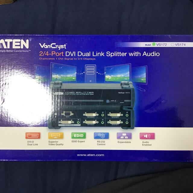 75％以上節約 ATEN 2ポート DVIスプリッター VS-162