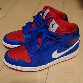 ナイキ(NIKE)のNIKE ナイキ ジョーダン1 Mid 青×赤×白(スニーカー)