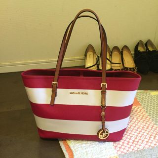 マイケルコース(Michael Kors)のマイケルコース☺︎ボーダートートバッグ(トートバッグ)