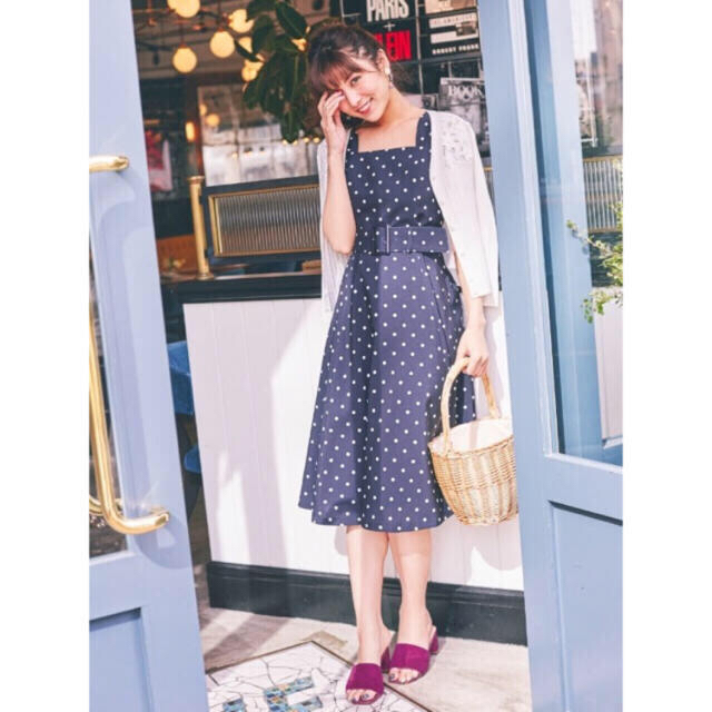 Apuweiser-riche - ドットビスチェロングワンピースの通販 by m's shop